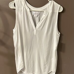 Velvet Women's Classic White V-Neck Blouse